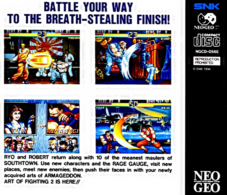 Art of Fighting 2 — box-2D-back (WOR)