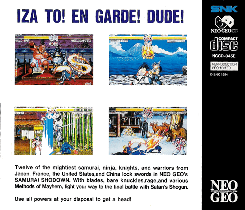 Samurai Shodown — box-2D-back (WOR)