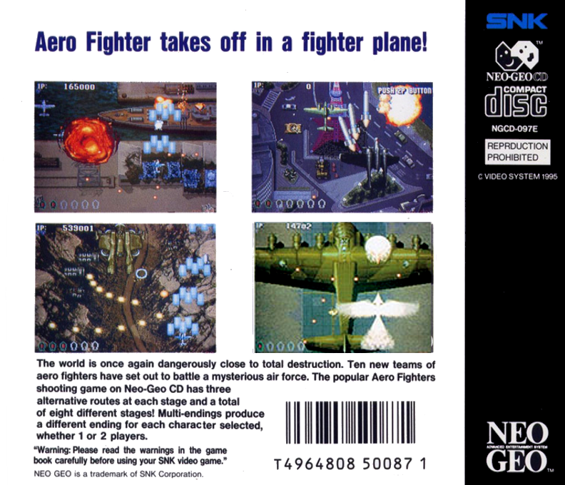 Aero Fighters 3 — box-2D-back (WOR)