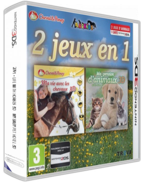 2 in 1 - Life with Horses 3D + My Baby Pet Hotel 3D — box-3D (FR)