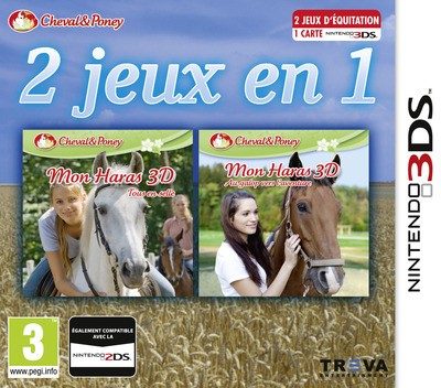 2 in 1 - Horses 3D Vol. 2 - Rivals in the Saddle and Jumping for the Team 3D box art