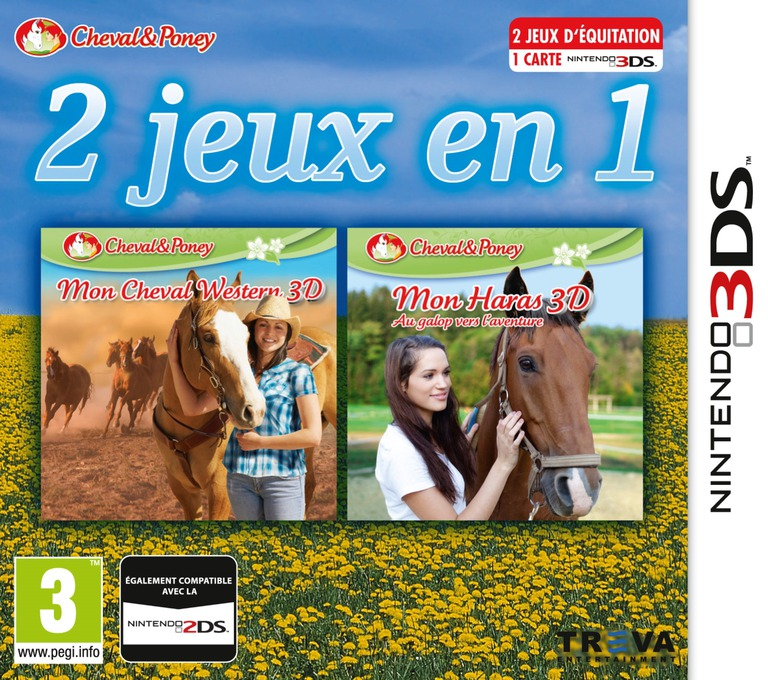 2 in 1 - Horses 3D Vol. 3 - My Riding Stables 3D - Jumping for the Team and My Western Horse 3D box art