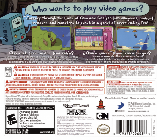 Adventure Time - Hey Ice King! Why'd You Steal Our Garbage?! — box-2D-back (US)