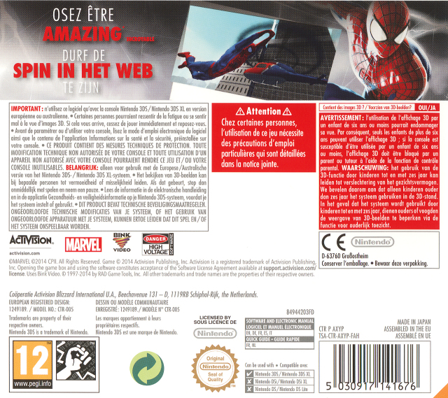The Amazing Spider-Man 2 — box-2D-back (FR)