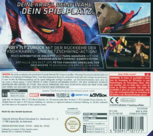 Amazing Spider-Man, The — box-2D-back (DE)