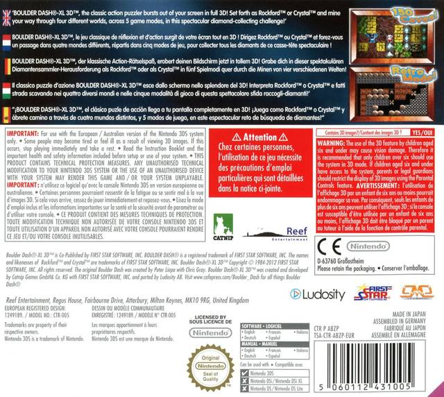 Boulder Dash Xl 3d — box-2D-back (EU)