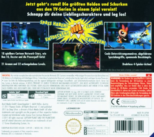 Cartoon Network: Punch Time Explosion — box-2D-back (DE)