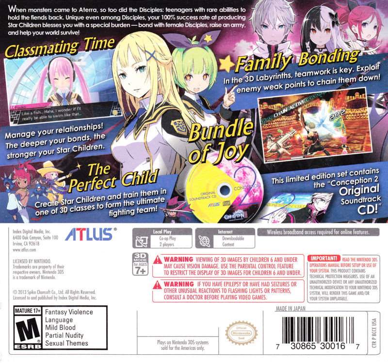 Conception 2 - Children Of The Seven Stars — box-2D-back (US)