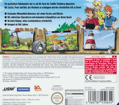Drei Fragezeichen Kids - Jagd Auf Das Phantom, Die — box-2D-back (EU)