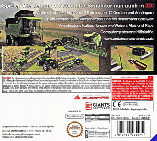 Farming Simulator 3d — box-2D-back (EU)
