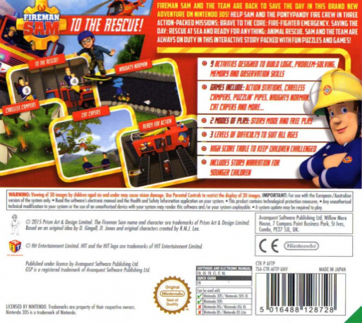Fireman Sam - To The Rescue — box-2D-back (EU)