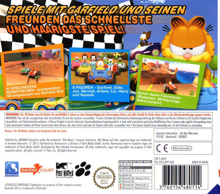 Garfield Kart — box-2D-back (EU)