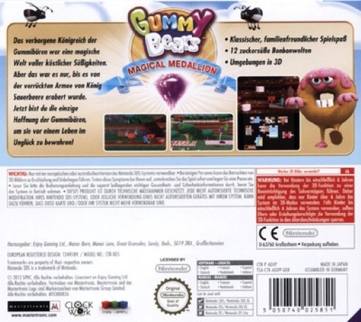 Gummy Bears : Magical Medallions 3D — box-2D-back (DE)