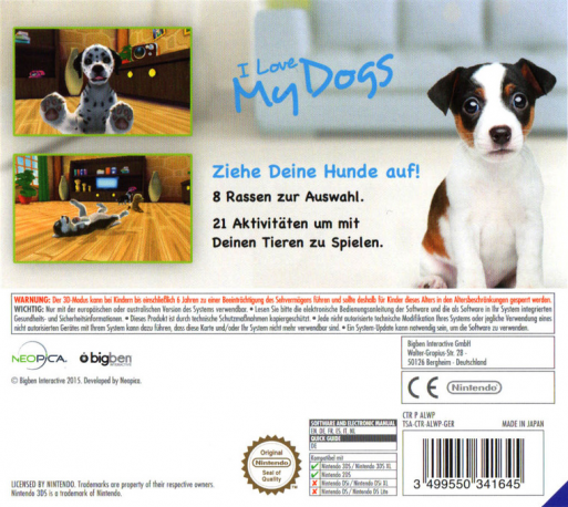 I Love My Dogs — box-2D-back (DE)