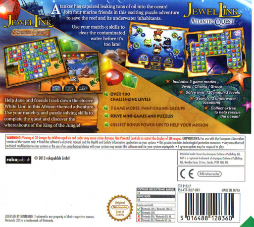 Jewel Link Double Pack - Safari Quest And Atlantic Quest — box-2D-back (EU)