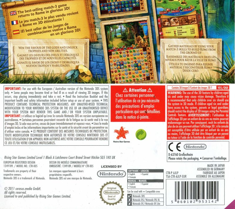 Jewel Master - Cradle Of Rome 2 — box-2D-back (EU)