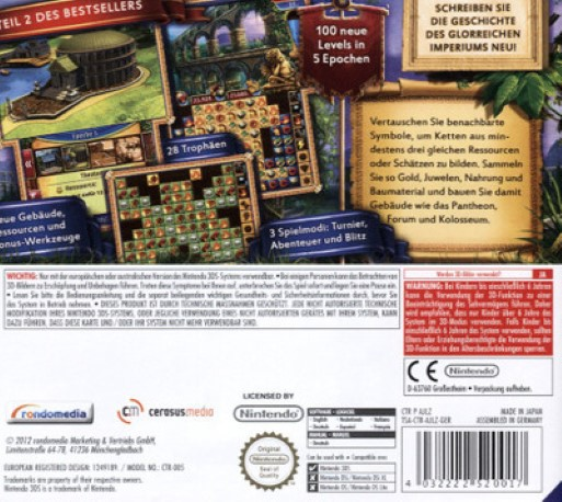 Jewel Master - Cradle Of Rome 2 — box-2D-back (DE)