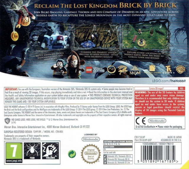 LEGO The Hobbit — box-2D-back (EU)