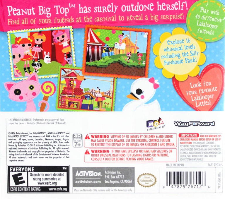 Lalaloopsy - Carnival Of Friends — box-2D-back (US)