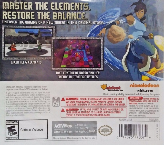 The Legend of Korra: A New Era Begins — box-2D-back (US)