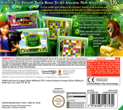 Legends of Oz - Dorothy's Return — box-2D-back (EU)