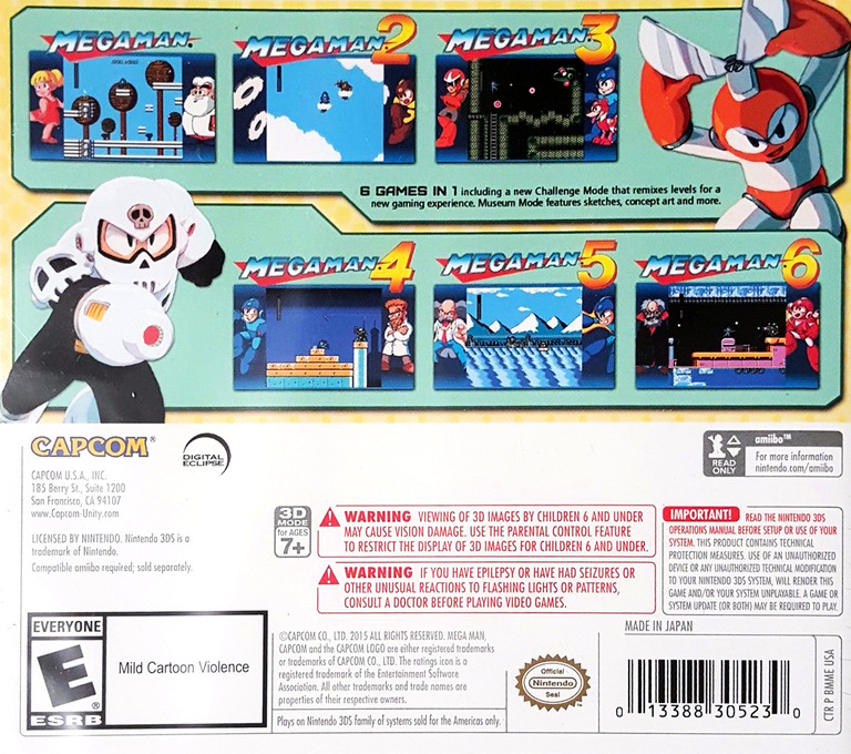 Mega Man Legacy Collection — box-2D-back (US)