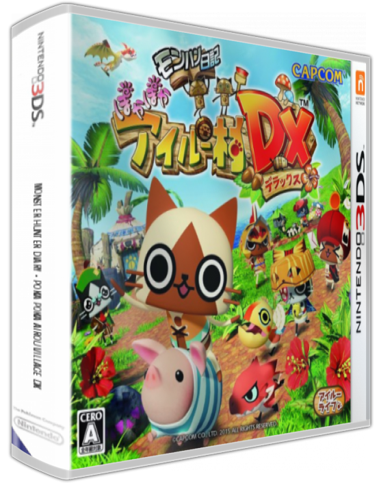 Monhun Nikki - Poka Poka Ailu Mura Dx — box-3D (JP)