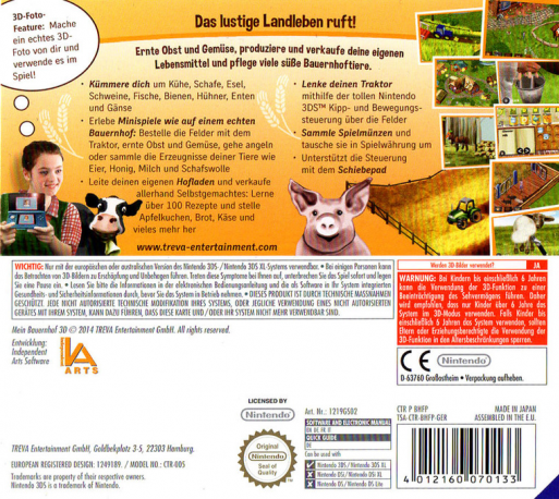 My Life On A Farm 3d — box-2D-back (EU)