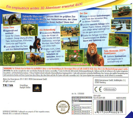 My Zoo - Vet Practice 3D — box-2D-back (DE)