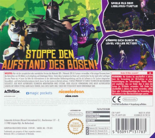 Nickelodeon - Teenage Mutant Ninja Turtles — box-2D-back (DE)