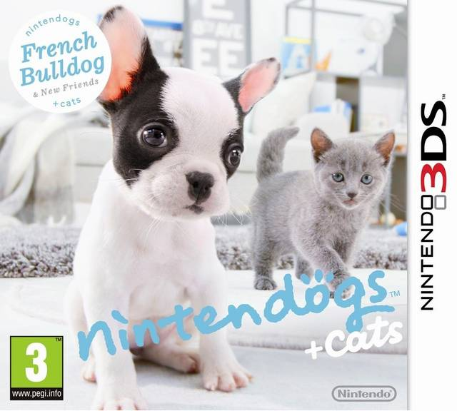 Nintendogs + Cats: French Bulldog & New Friends — box-2D (FR)