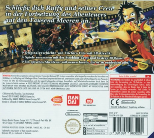 One Piece Unlimited Cruise Sp 2 — box-2D-back (DE)