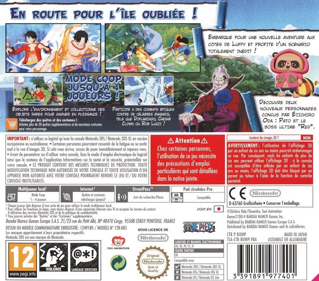 One Piece: Unlimited World Red — box-2D-back (EU)