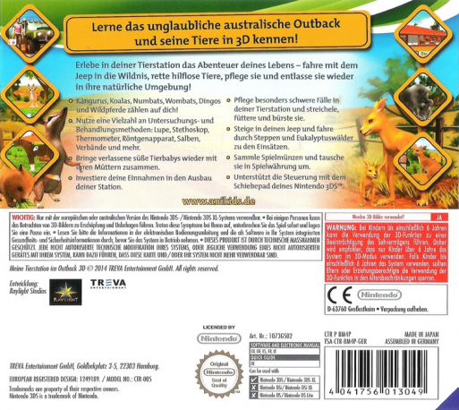 Outback Pet Rescue 3D — box-2D-back (DE)