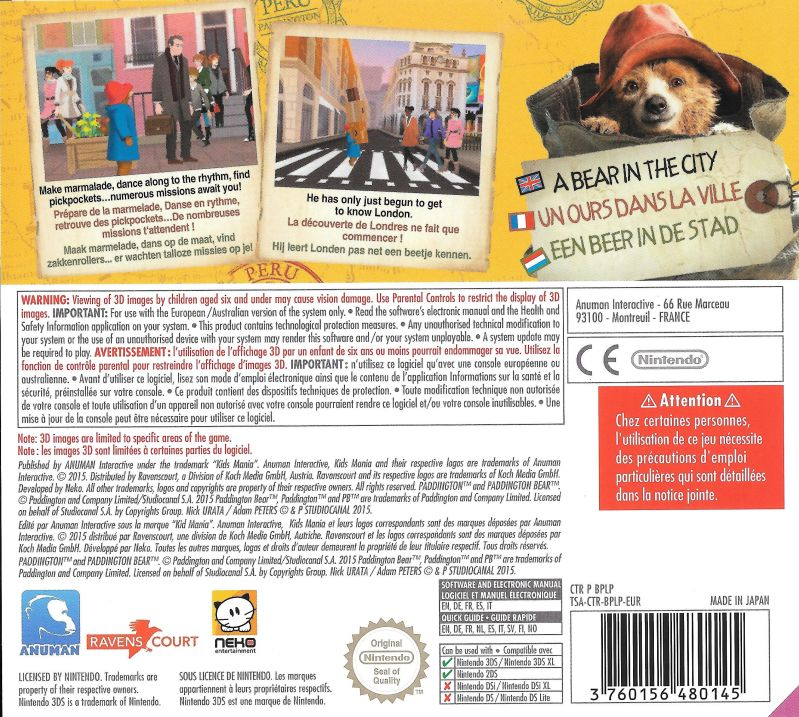 Paddington - Adventures In London — box-2D-back (EU)