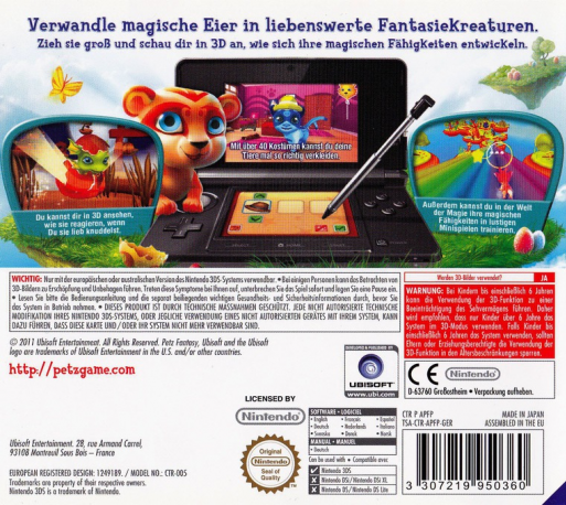 Petz Fantasy 3D — box-2D-back (DE)