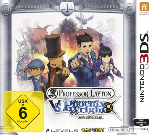 Professor Layton vs. Phoenix Wright - Ace Attorney — box-2D (DE)