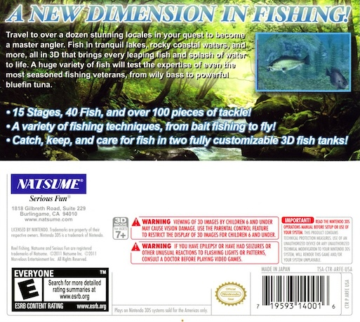 Reel Fishing Paradise 3D — box-2D-back (US)