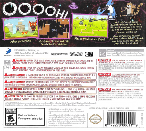 Regular Show: Mordecai and Rigby in 8-Bit Land — box-2D-back (CA)