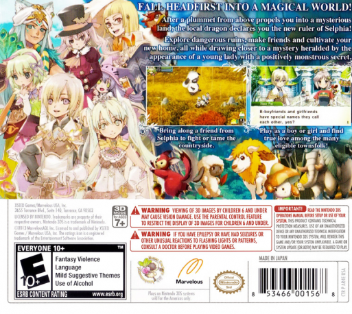 Rune Factory 4 — box-2D-back (US)