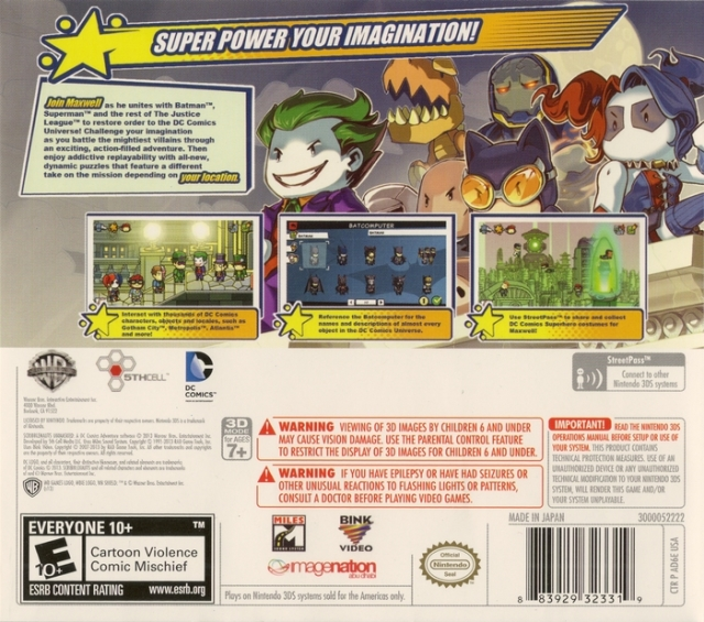 Scribblenauts Unmasked: A DC Comics Adventure — box-2D-back (US)