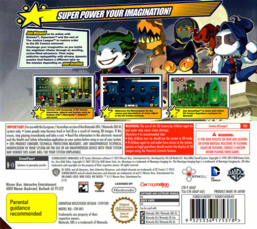 Scribblenauts Unmasked: A DC Comics Adventure — box-2D-back (AU)
