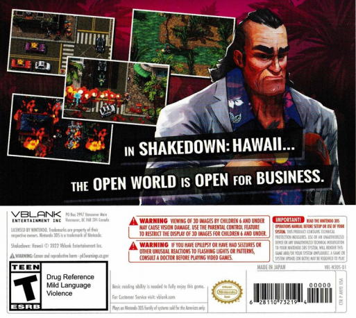 Shakedown - Hawaii — box-2D-back (US)