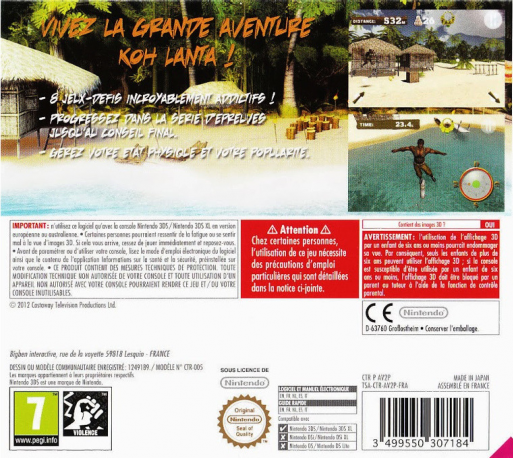 Survivor 3D - The Ultimate Adventure — box-2D-back (FR)