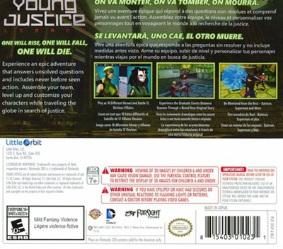 Young Justice : Legacy — box-2D-back (US)