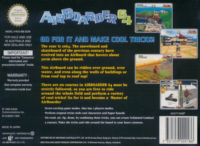 Air Boarder 64 — box-2D-back (AU)