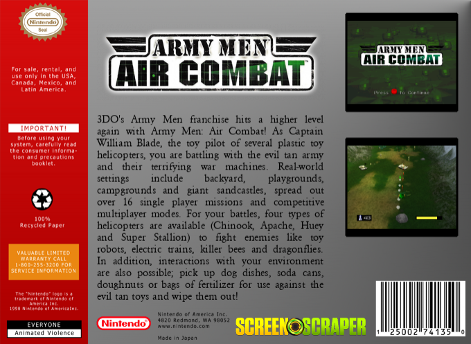 Army Men - Air Combat — box-2D-back (SS)