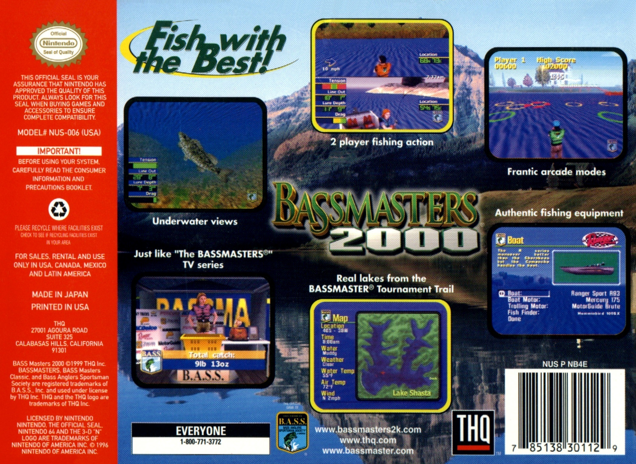Bassmasters 2000 — box-2D-back (US)