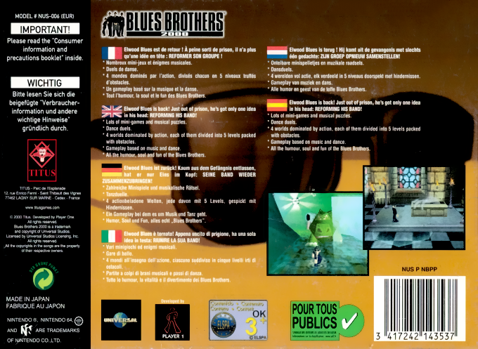 Blues Brothers 2000 — box-2D-back (EU)