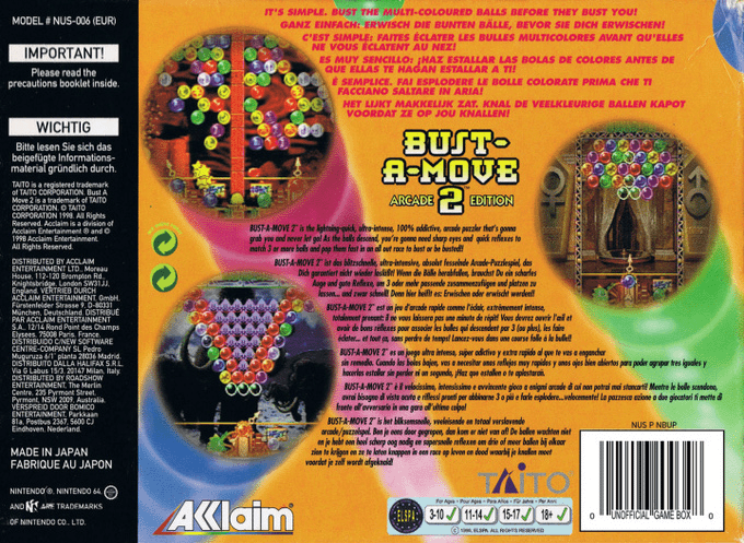 Bust-a-move 2 - Arcade Edition — box-2D-back (EU)